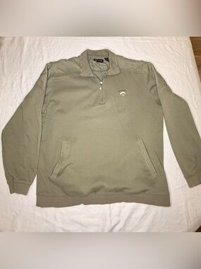 Gear For Sports Men's Quarter-Zip Pullover in Olive Green